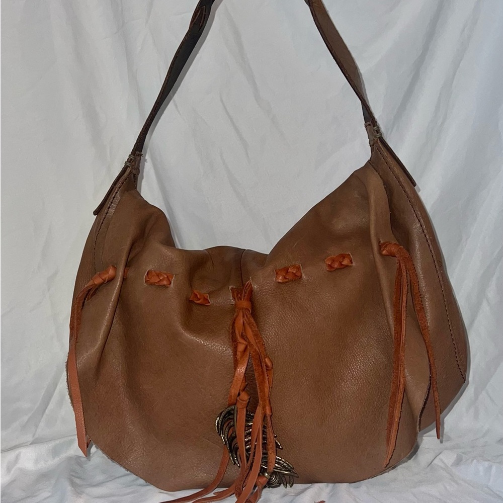 LUCKY BRAND Brown Leather Hobo Handbag